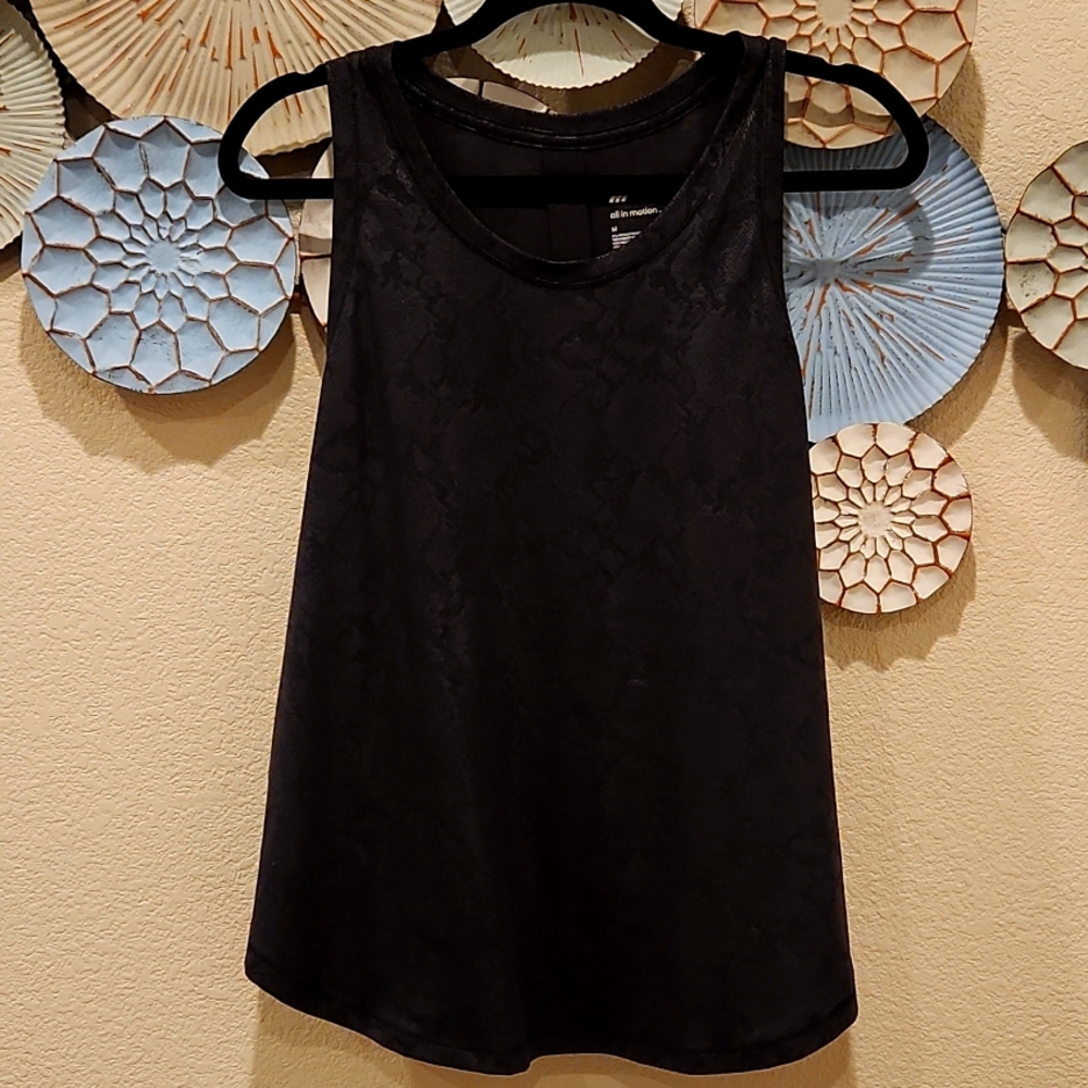 All in Motion Black Snakeskin Medium Tank Top Women
